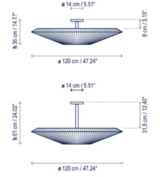 Bover Siam Deckenl. Ø120cm